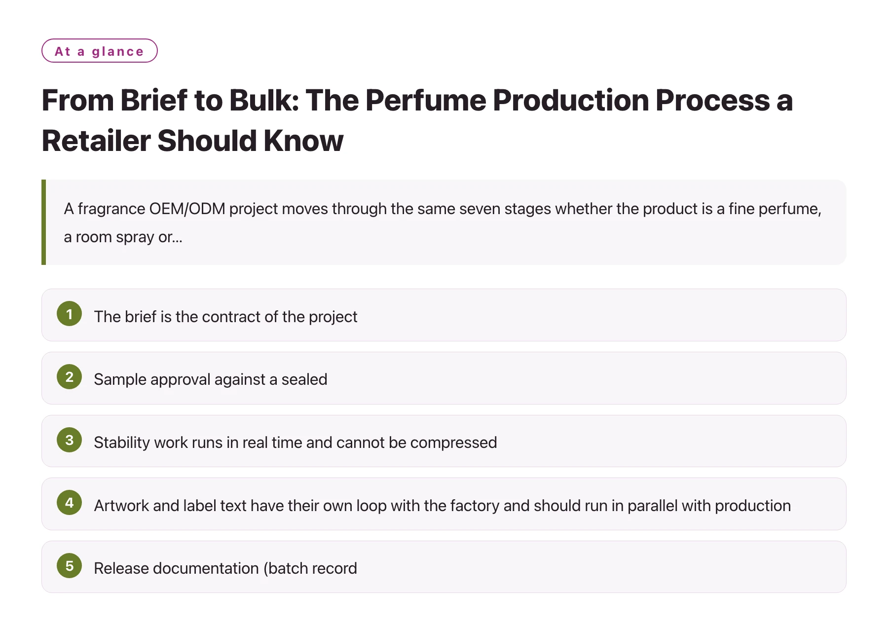 From Brief to Bulk: The Perfume Production Process a Retailer Should Know——全文要点速览